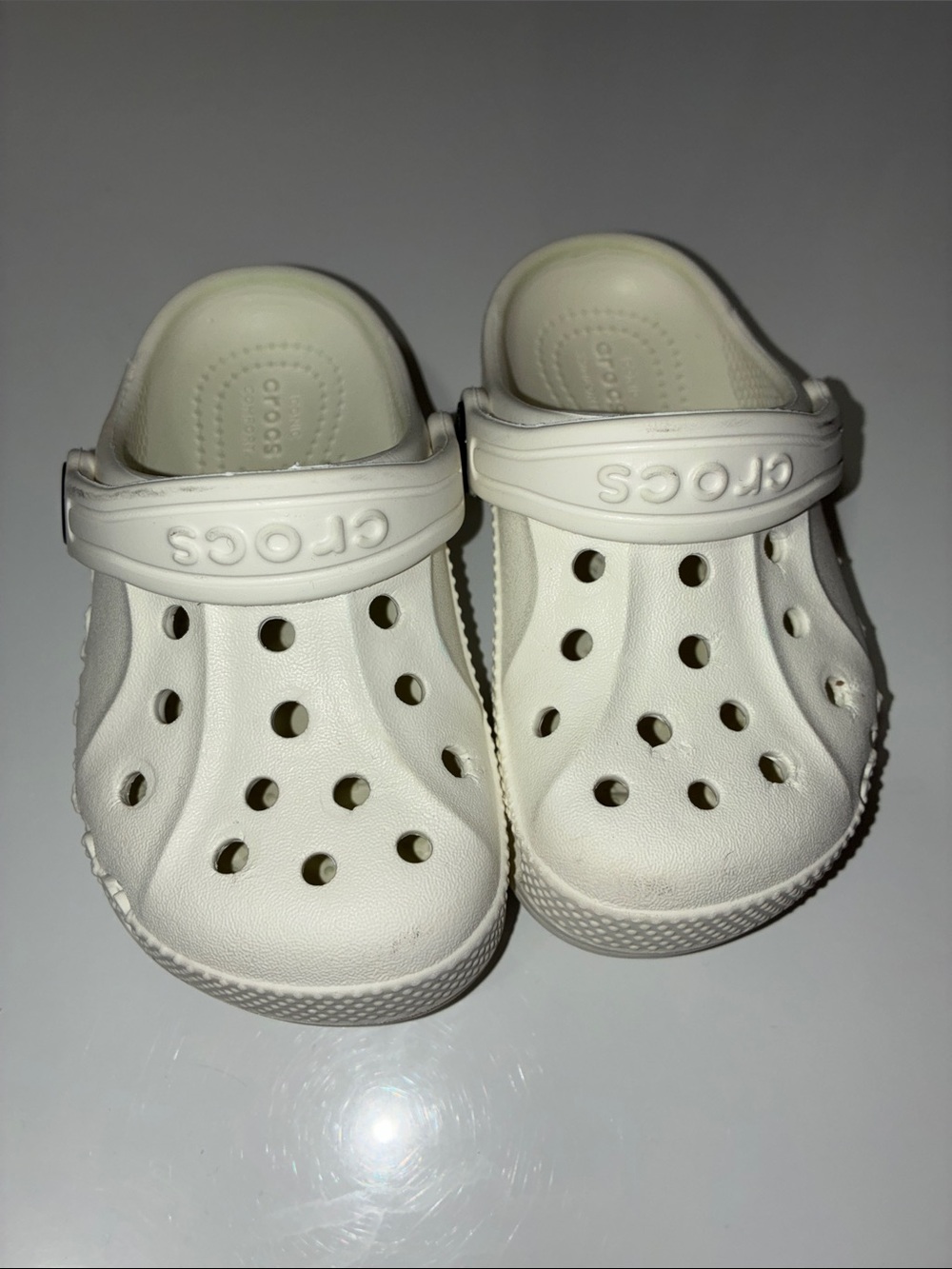 CROCS Kids White Classic Clog Sandals